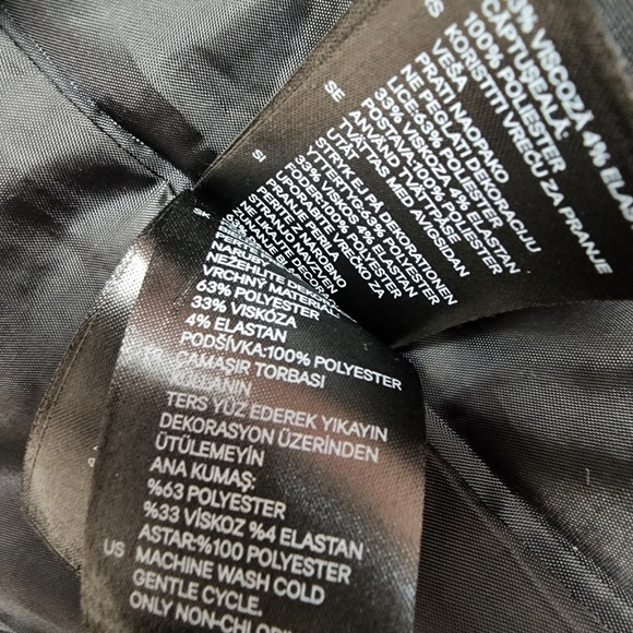 Rare H&M Black Beading Fringe Tassel Shoulder Badges Suit Jacket Co ord Set. - Picture 10 of 17